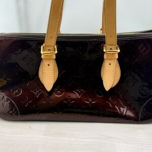Louis Vuitton Monogram Rosewood Burgundy Vernis Patent Leather with LV